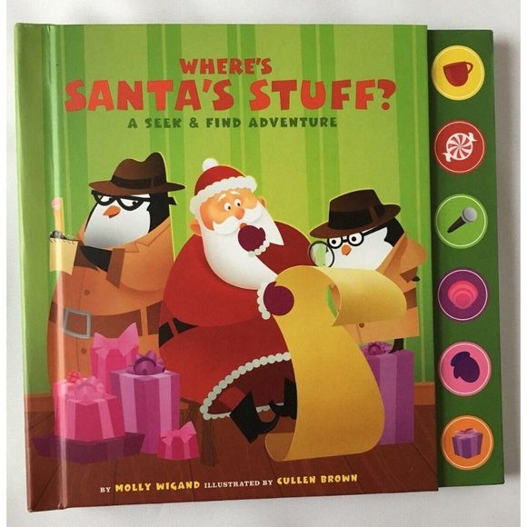 Hallmark Where's Santas Stuff? Ornament And Interactive Book Christmas Tree - Picture 2 of 11